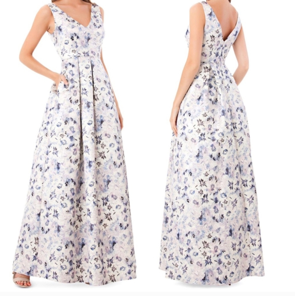 JS Collection Floral Maxi Dress Size 6 Fit Flare